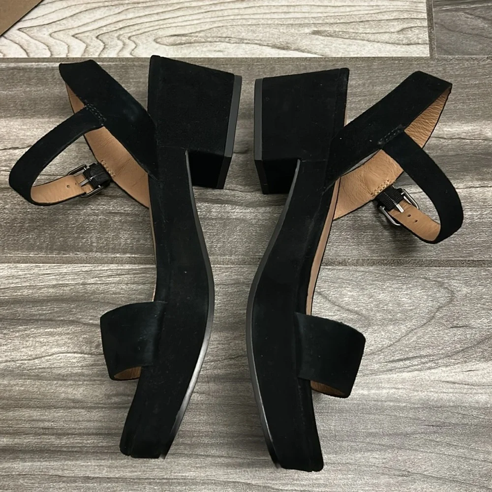 Madewell Lina Platform Sandals - True Black Suede - Picture 9 of 15